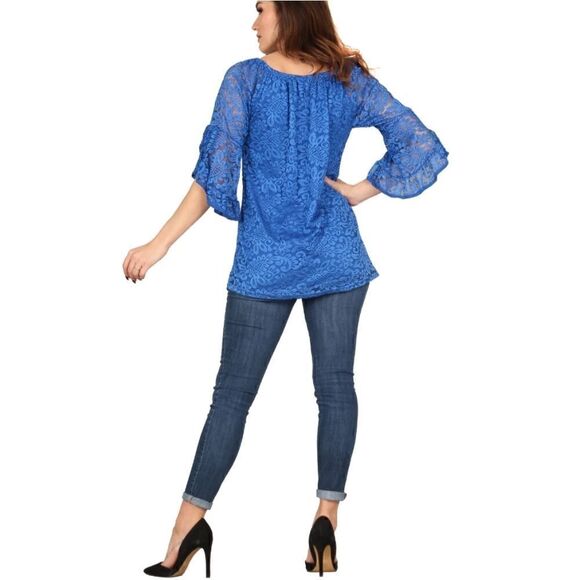 LILDY Full Lace On/Off-Shoulder Tunic Top - Picture 2 of 10